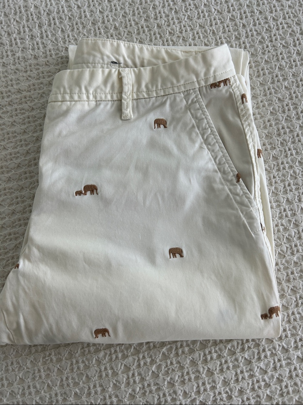 Talbots Relaxed Chino Pants in Beige and Cream - Picture 7 of 8